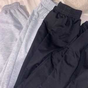 Black and grey sweatpants